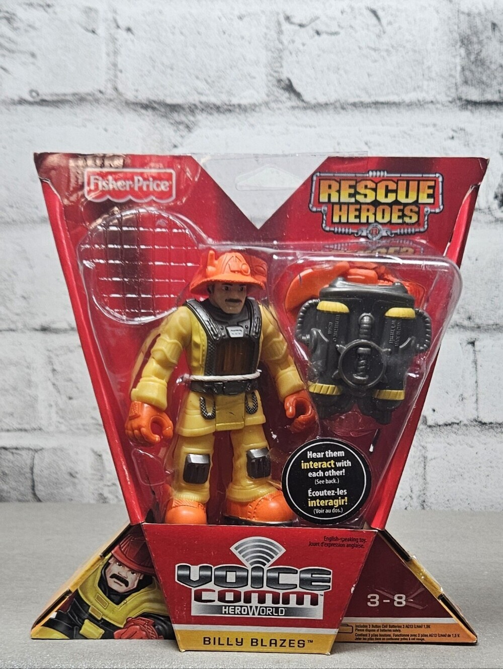 Fisher Price Rescue Heroes Billy Blazes Voice Comm Figure New In Package